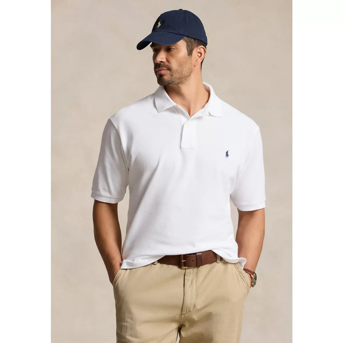Big & Tall Classic Fit Mesh Polo - 1