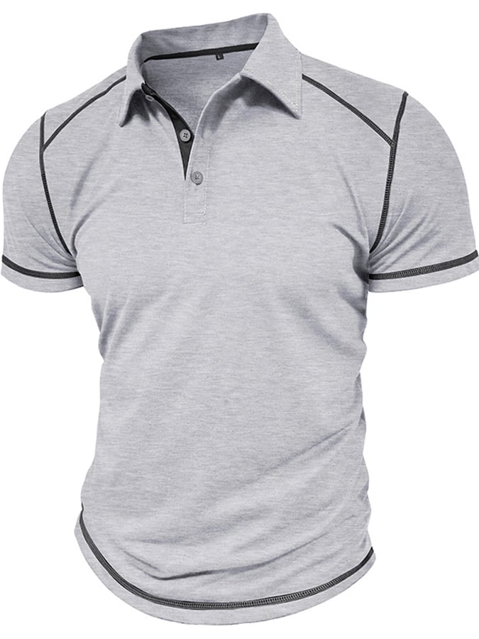 Camisa polo en bloques de coloring Polo cuello de manga corta para hombre