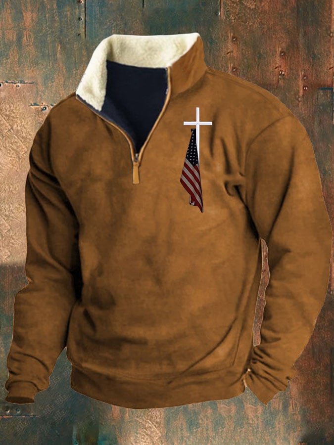 Sudadera casual Faith estampado de manga larga para hombre