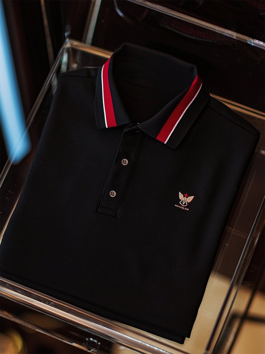 Camisa polo ejecutivo casual Button de manga corta para hombre