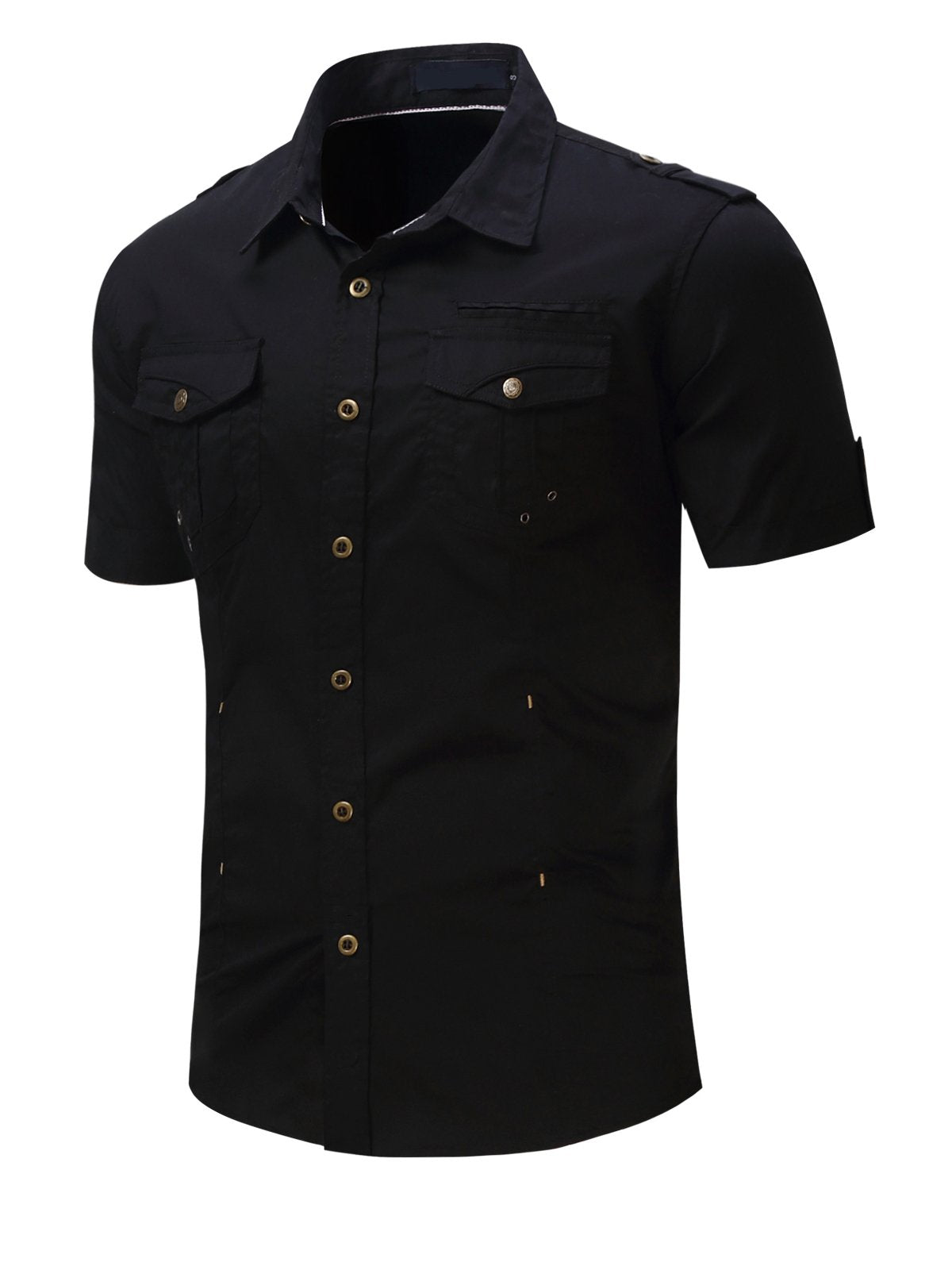 Camisa para exterior casual de manga corta para hombre