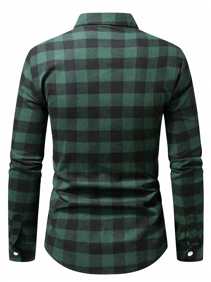 Camisa a cuadros ejecutivo casual para hombre