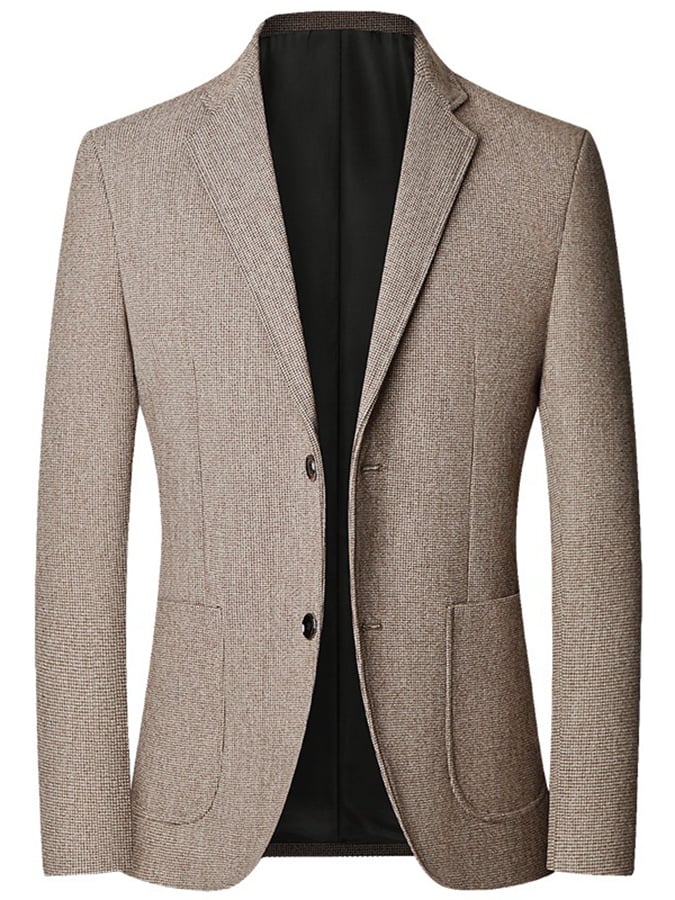 para hombre Work Office Notched Collar Solid Regular Fit saco