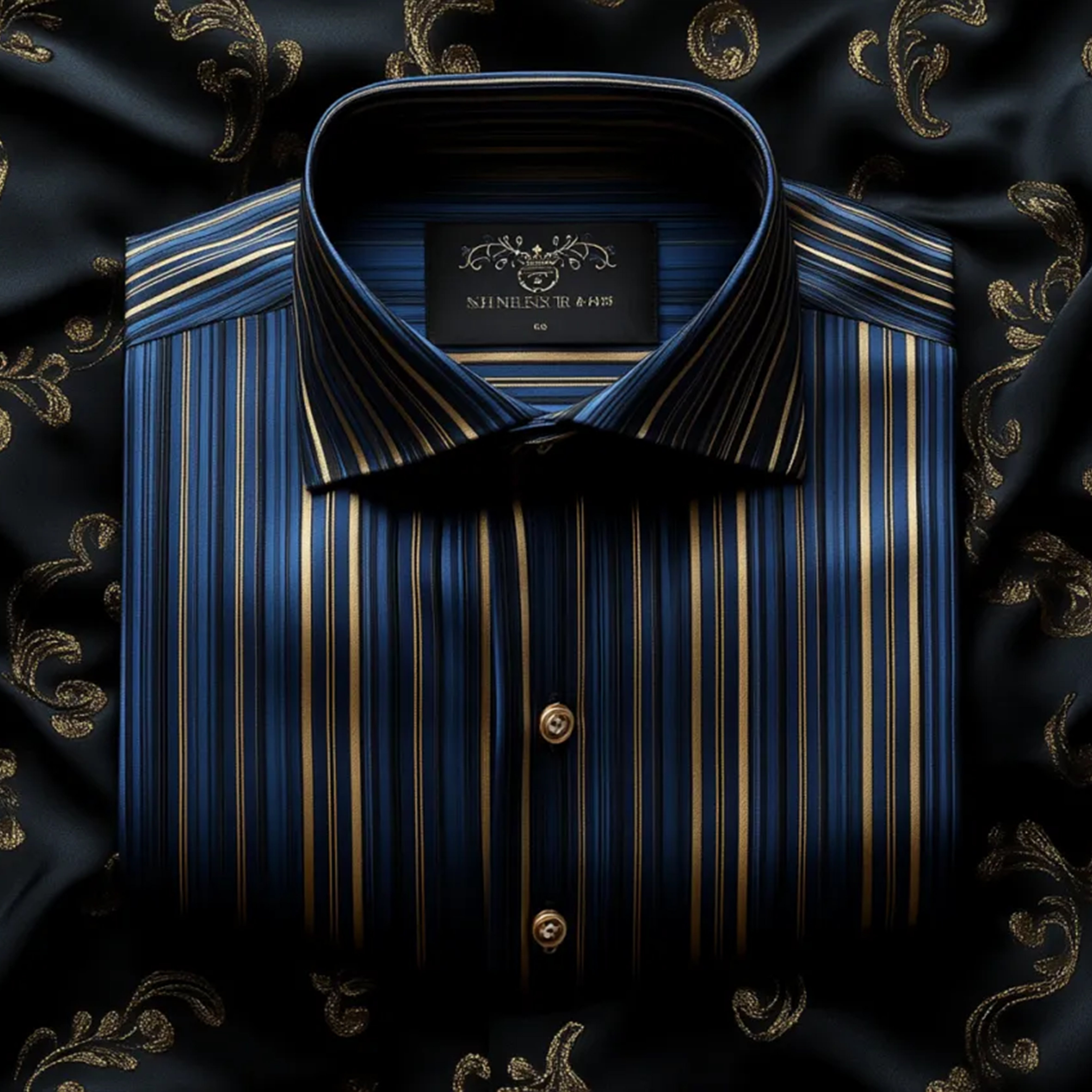 Light de lujo ejecutivo a rayas Princamiseta para hombre