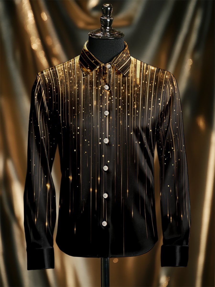 Camisa seda de lujo ejecutivo de manga larga para hombre