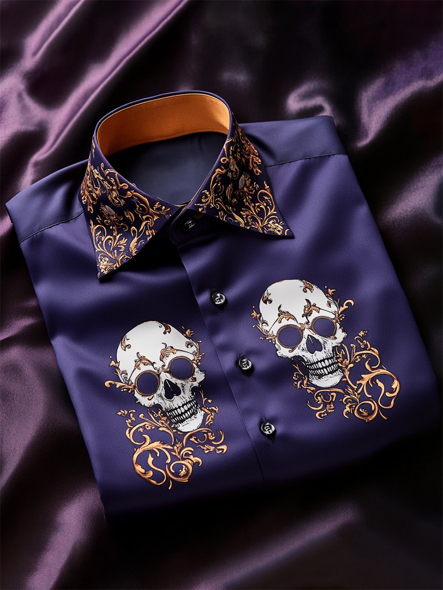 Camisa Luxe satén de manga larga para hombre