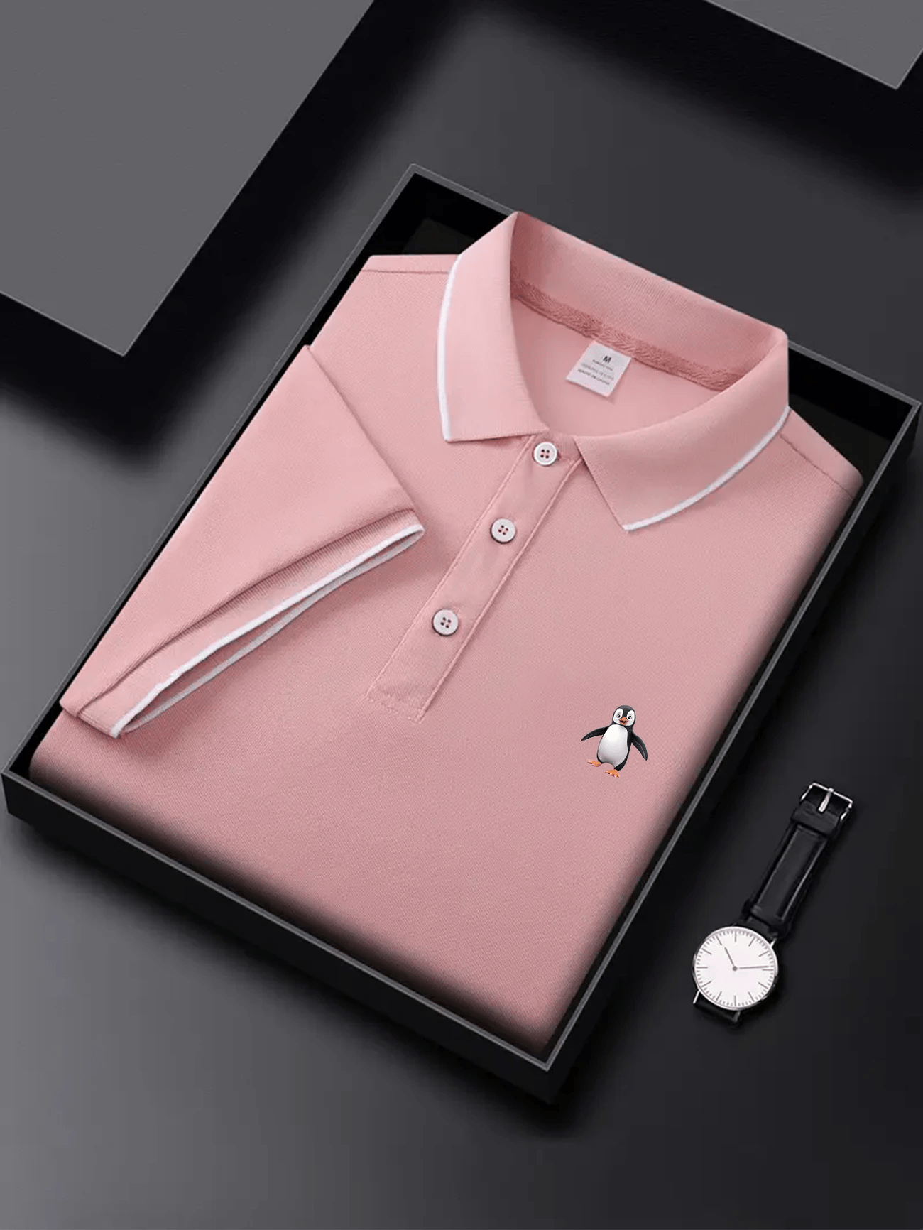 Camisa polo ejecutivo casual Button de manga corta para hombre