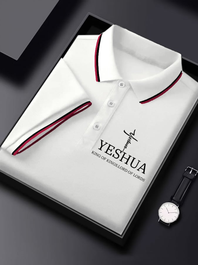 Camisa polo “Yeshua King OF Kings Lord Of Lords�?estampado para hombre