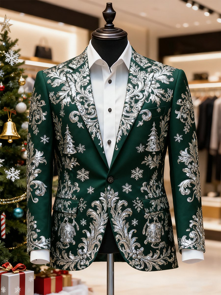 Ejecutivo casual Christmas Suit Outerwear para hombre