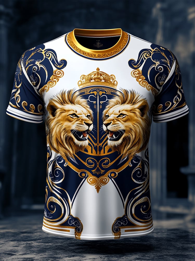 Camiseta ejecutivo estampado de manga corta para hombre