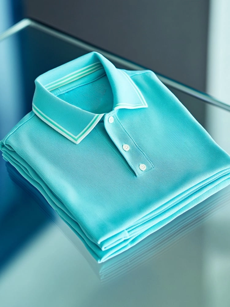 Camisa polo ejecutivo casual Button de manga corta para hombre