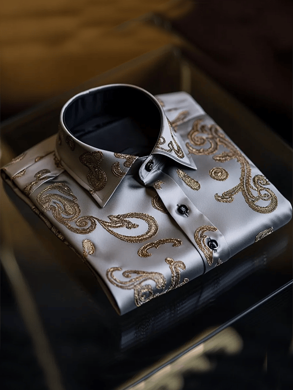 Camisa de lujo Gorgeous de manga larga para hombre