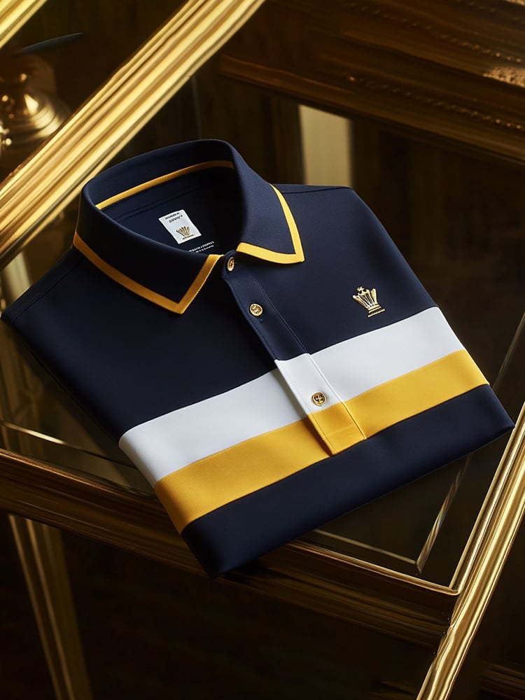 Camisa polo ejecutivo casual Button de manga corta para hombre