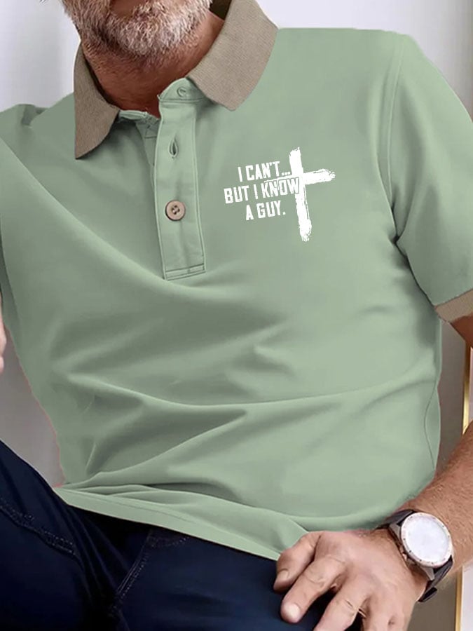 Camisa polo I Can't But I Know A Guy estampado para hombre