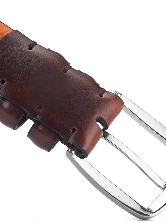 Cinturón vintage para exterior desgastado cuero para hombre