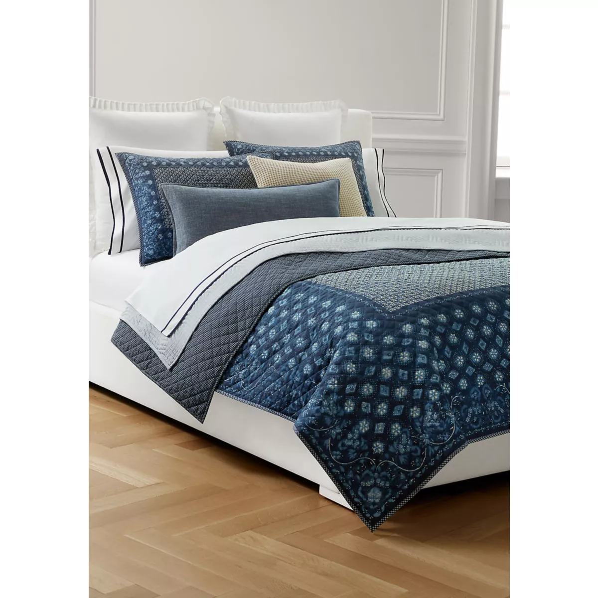 Becket Diamond-Stitched Cotton Quilt - 1