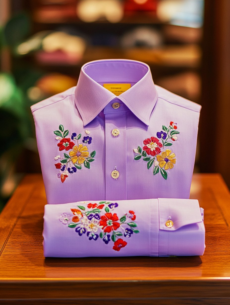Camisa ejecutivo casual floral solapa de manga corta para hombre