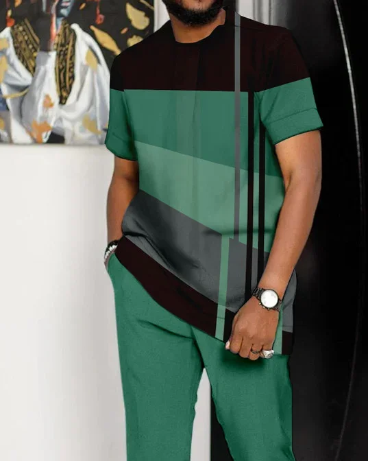 Casual Colorblock Walking Suit-478 para hombre