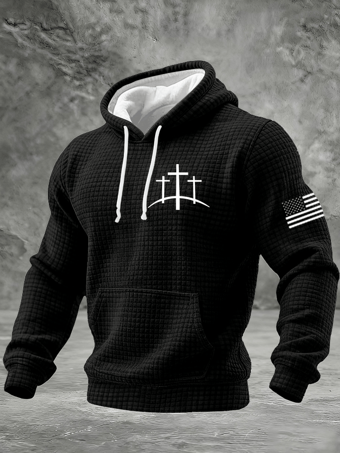 Sudadera Faith estampado Checkered Fabric Hooded para hombre