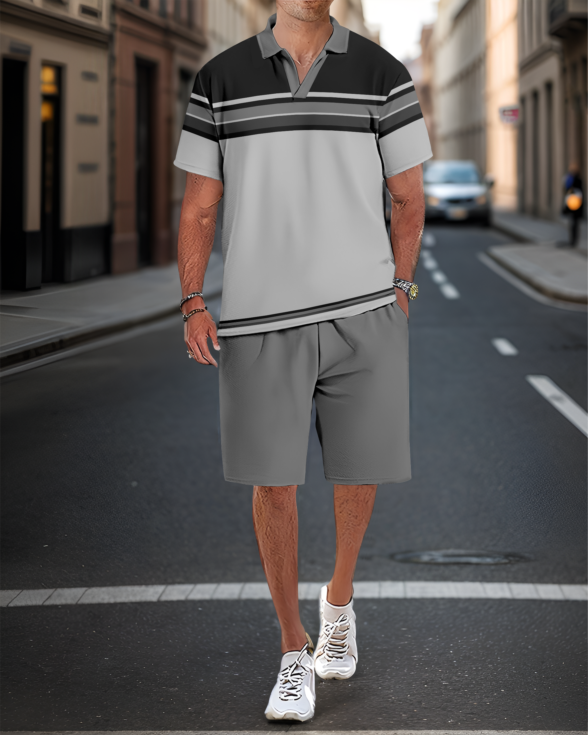 Suitmens casual Summer POLO Set 014 para hombre