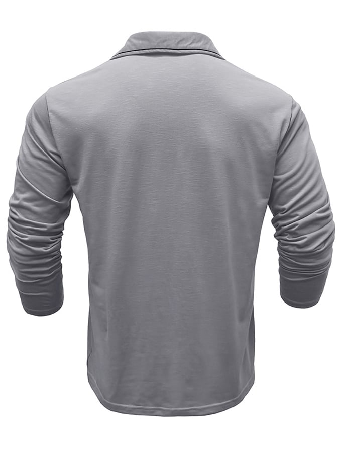 Camisa polo Sports casual Raglan Sleeve Half Button