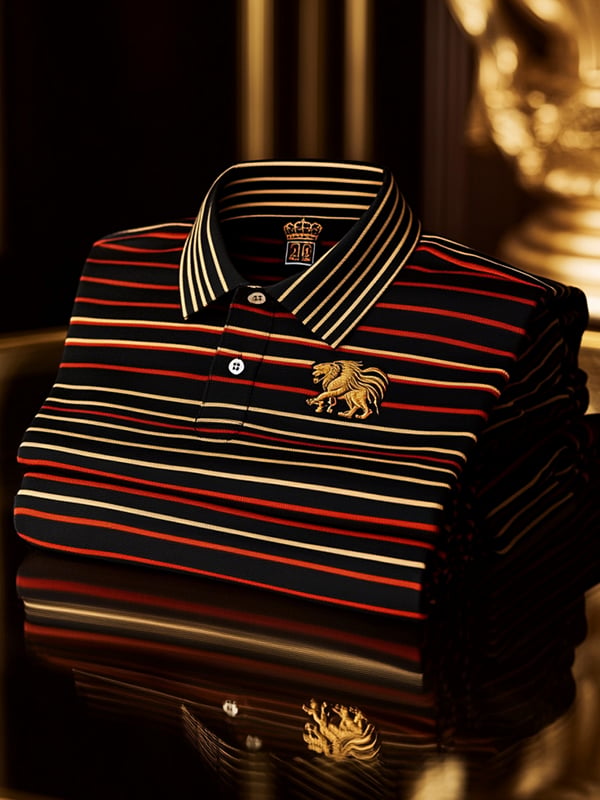 para hombre ejecutivo casual Logo Button de manga corta camisa polo