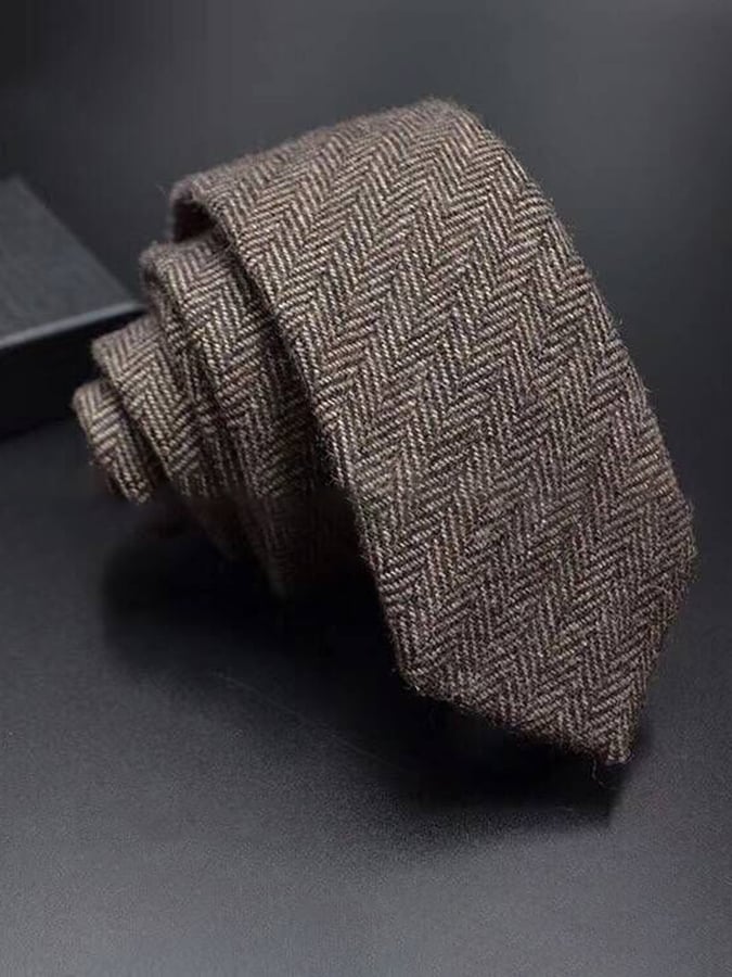 Vintage Versatile Herringbone Design a rayas Tie para hombre