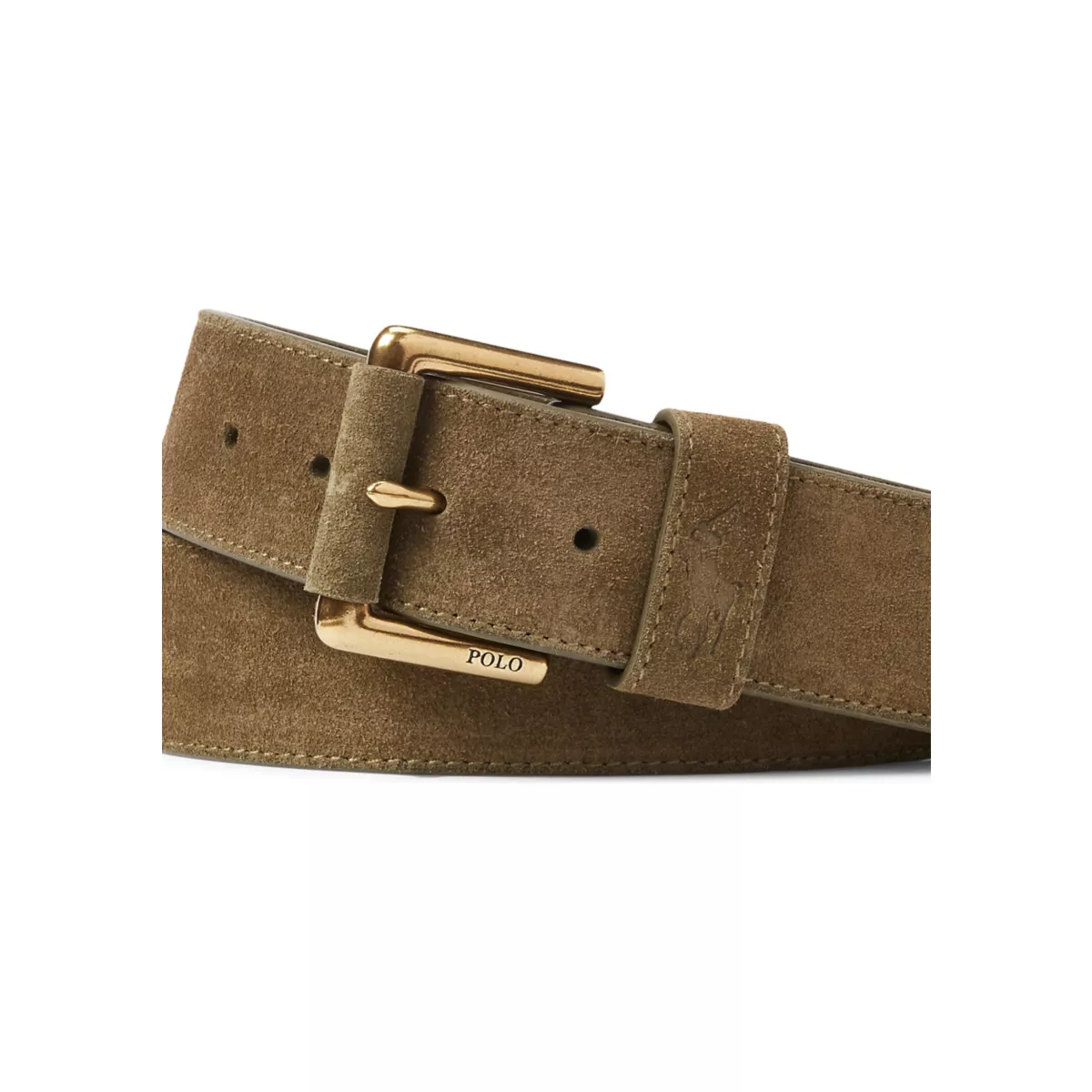 Roller-Buckle Suede Belt - 2