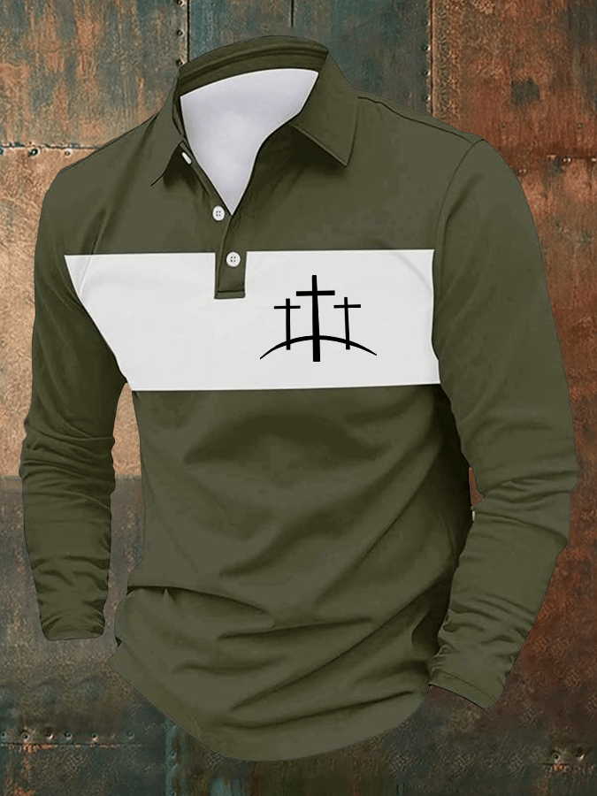 Camisa polo Faith estampado casual para hombre