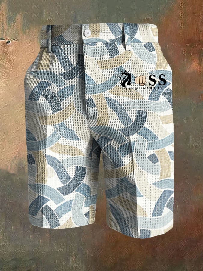 Pantalón casual a cuadros Waffle para hombre