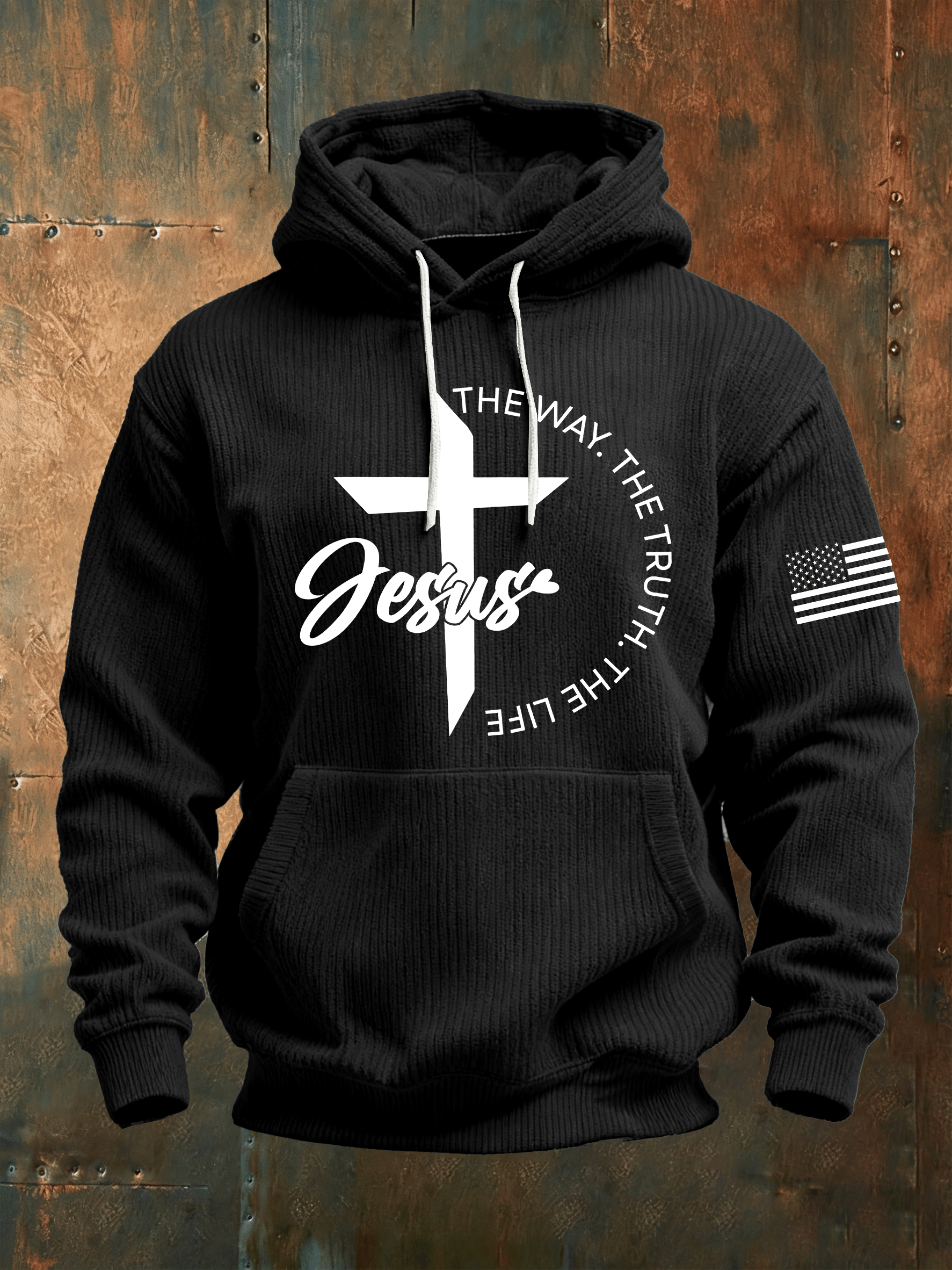 Sudadera Faith estampado tejido con gorrasucha para hombre