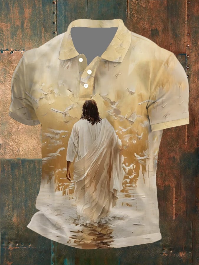 Camisa polo Faith estampado casual para hombre