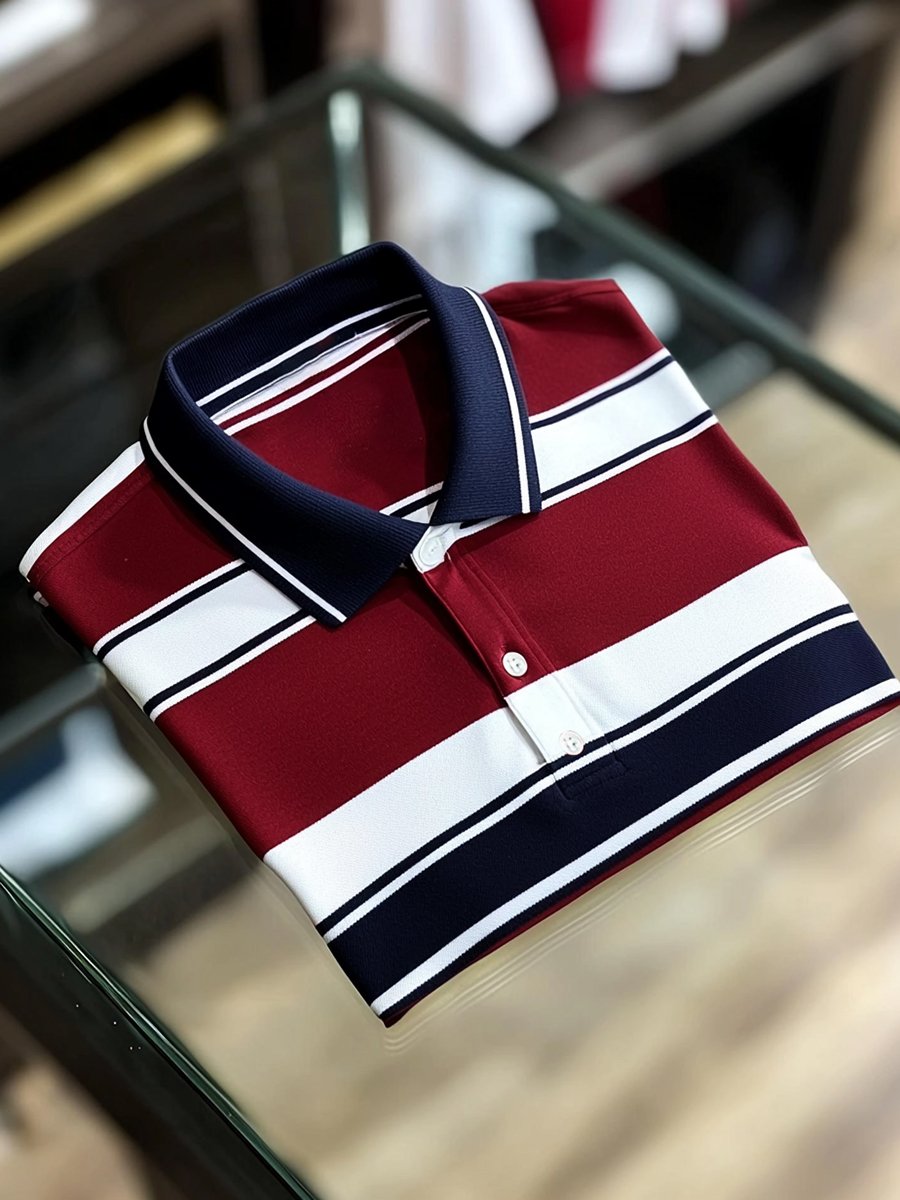Camisa polo vintage ejecutivo de manga larga para hombre