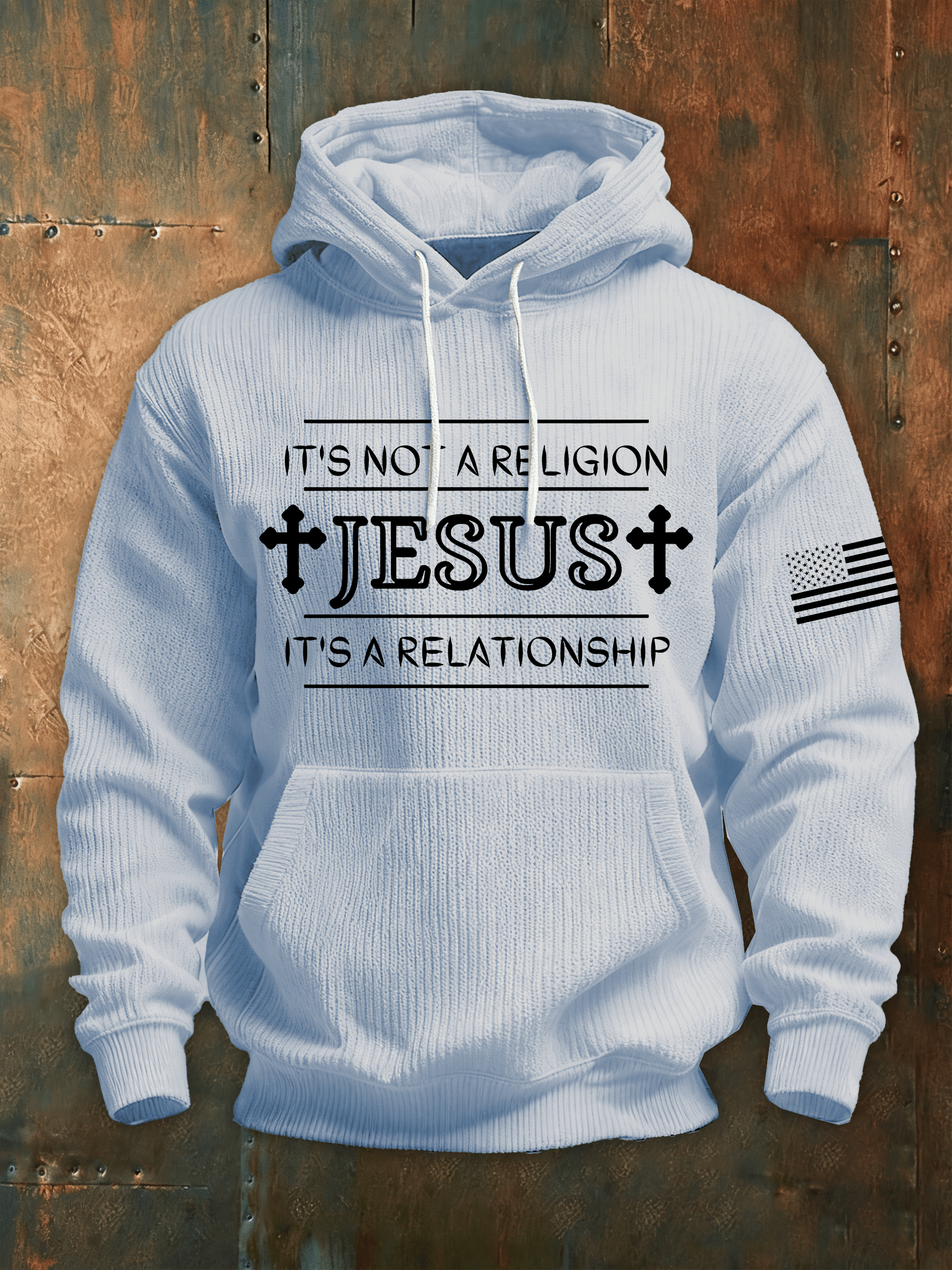 Sudadera Faith estampado tejido con gorrasucha para hombre