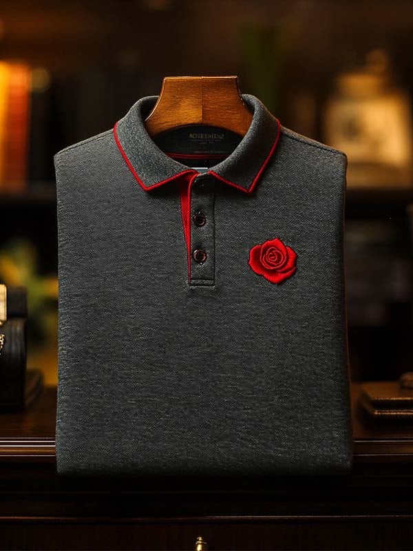 Camisa polo ejecutivo casual Button de manga corta para hombre