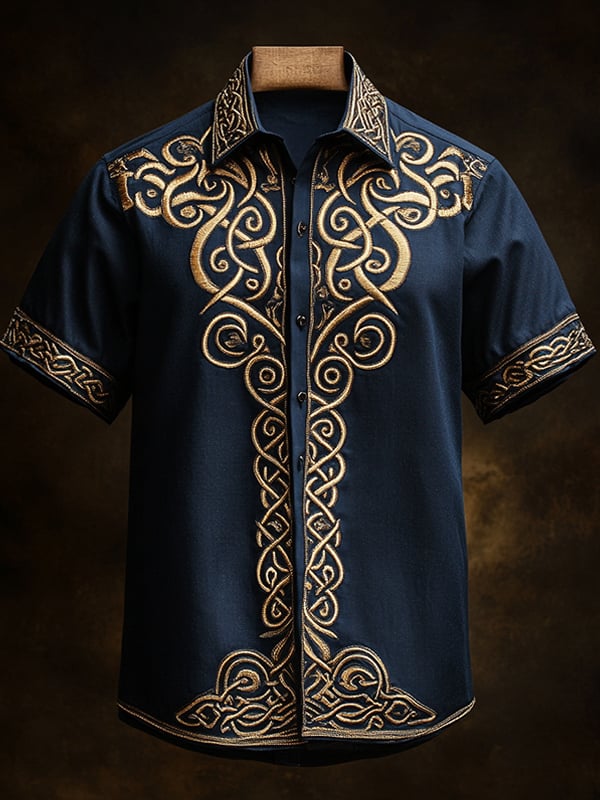 Camisa retro Gothic Dark para hombre