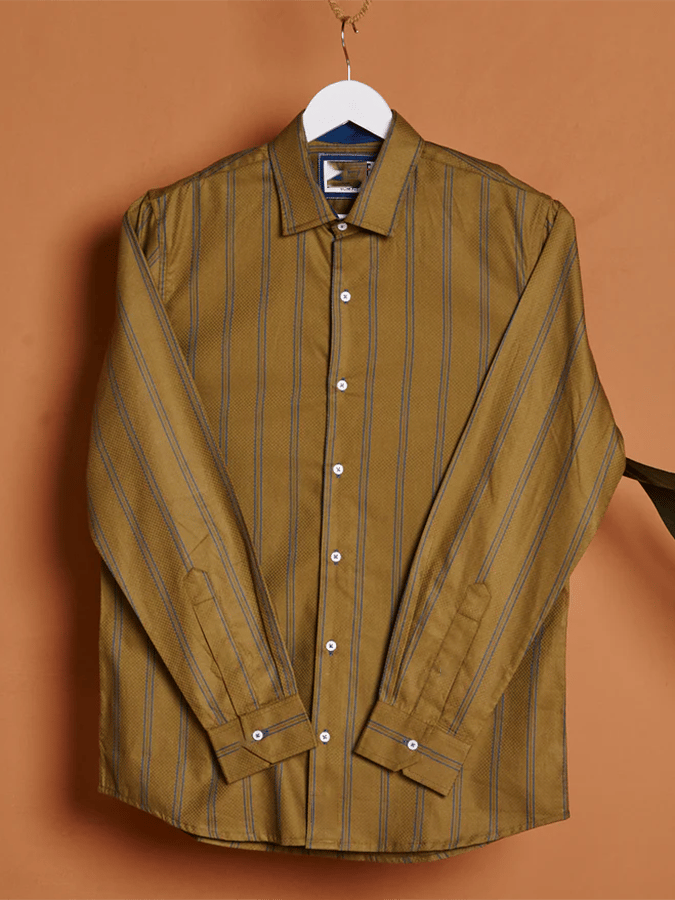 Camisa a rayas ejecutivo casual para hombre