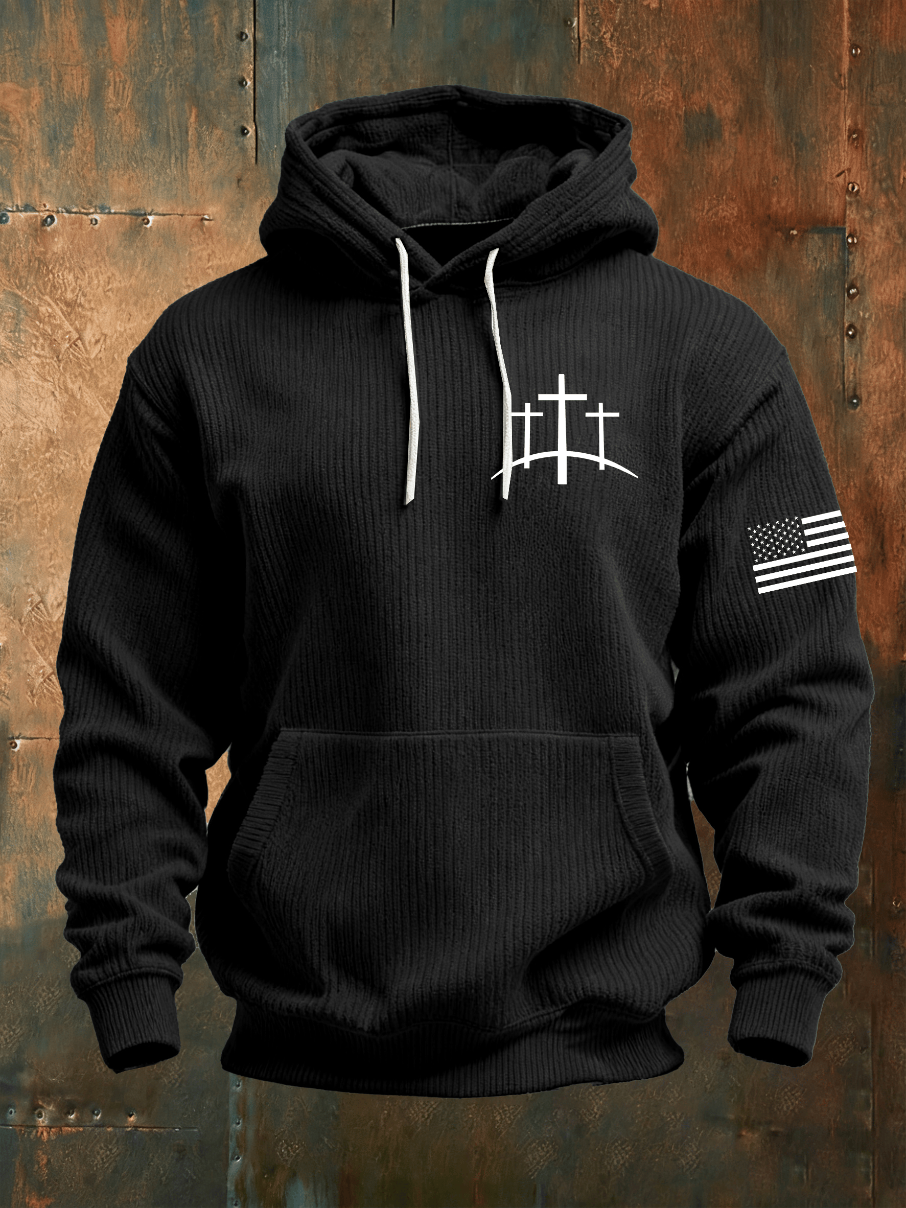 Sudadera Faith estampado tejido con gorrasucha para hombre