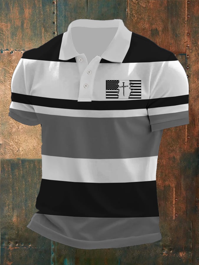 Casual Contrast Color Faith Polo para hombre