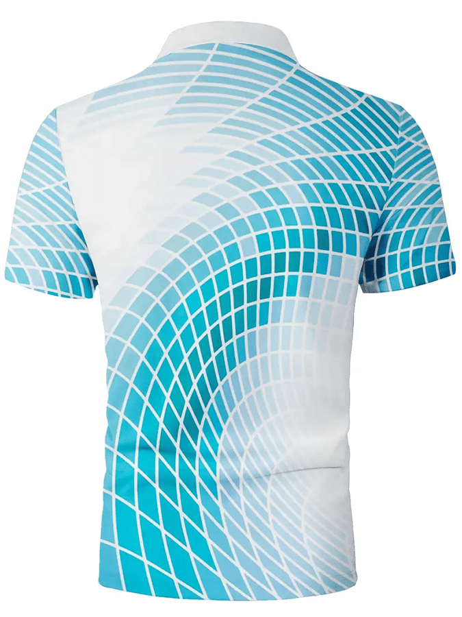 Camisa polo Golf casual estampado casual para hombre