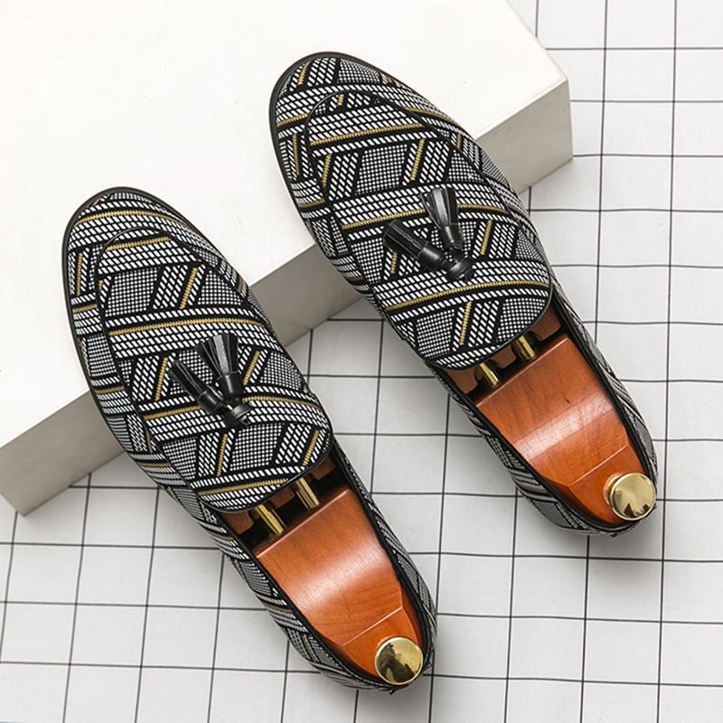 Zapatos de moda All-Match Ethnic Style casual cuero para hombre