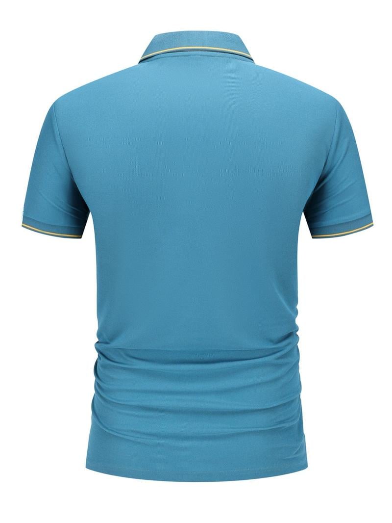 Camisa polo ejecutivo casual Logo Button de manga corta para hombre