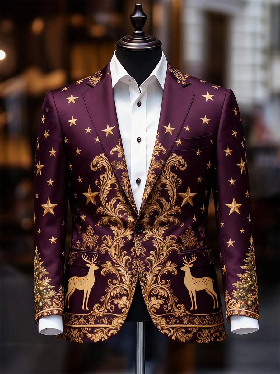 Ejecutivo casual Christmas Suit Outerwear para hombre
