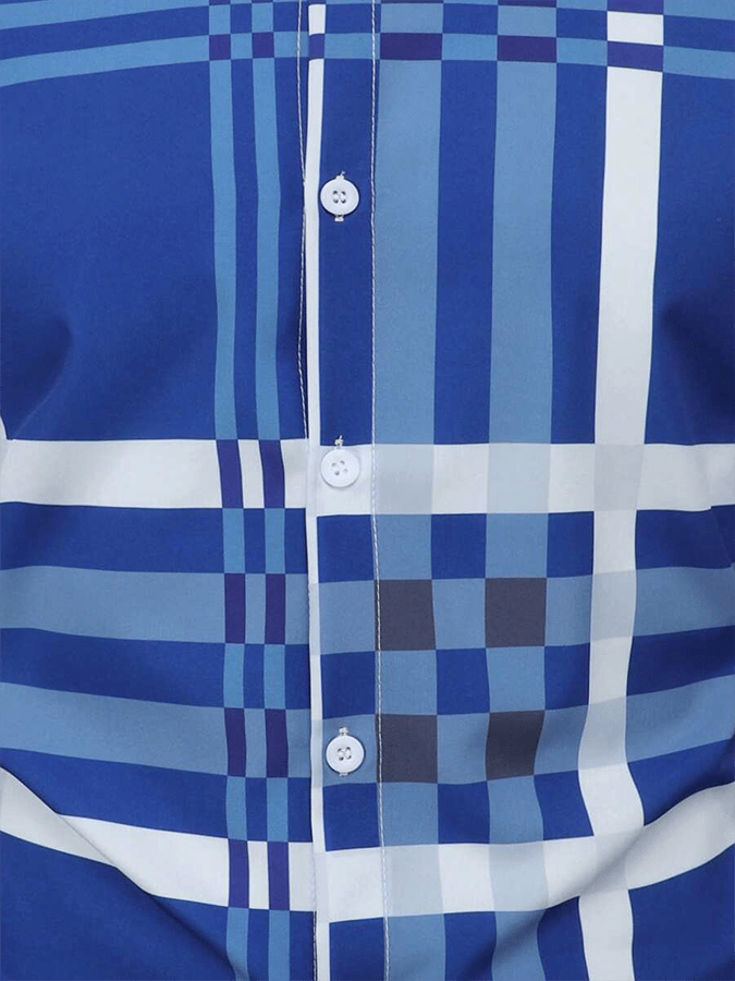 Camisa a cuadros ejecutivo casual para hombre