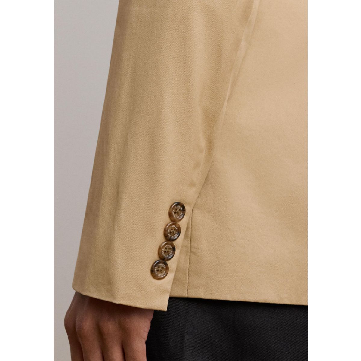 Double Breasted Cotton Twill Blazer - 4