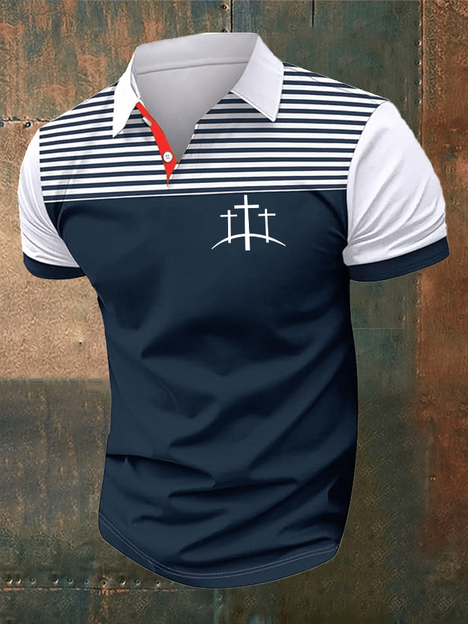 Camisa polo Faith estampado casual para hombre