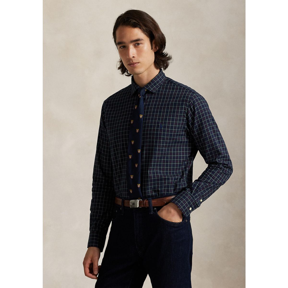 Classic Fit Plaid Twill Shirt - 6