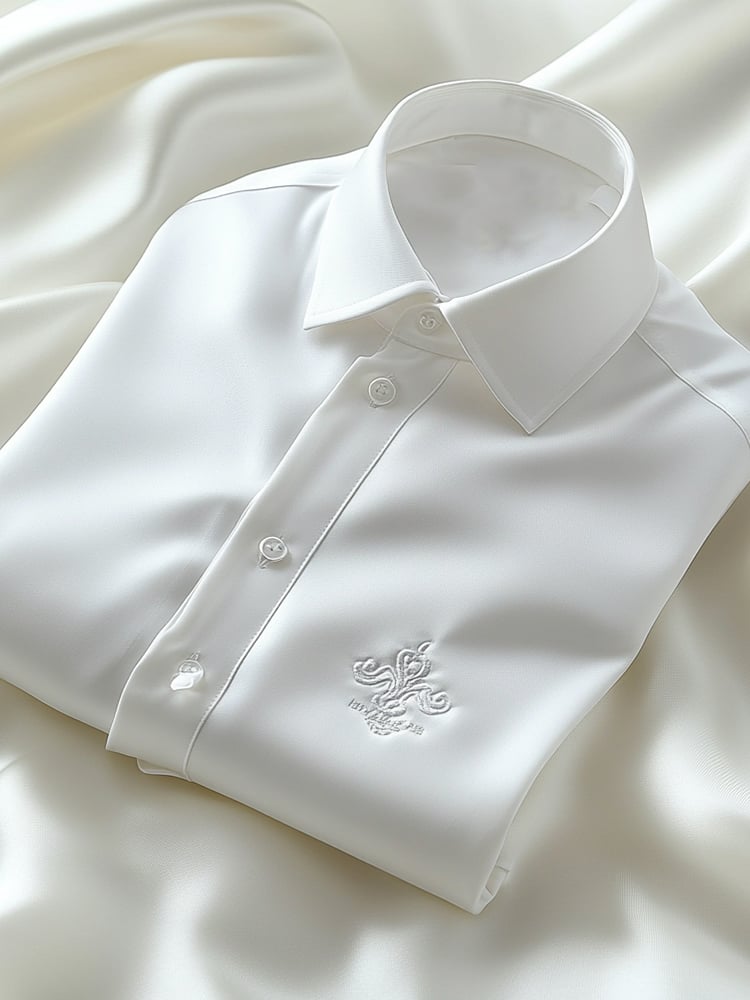 para hombre ejecutivo casual Lapel de manga corta camisa