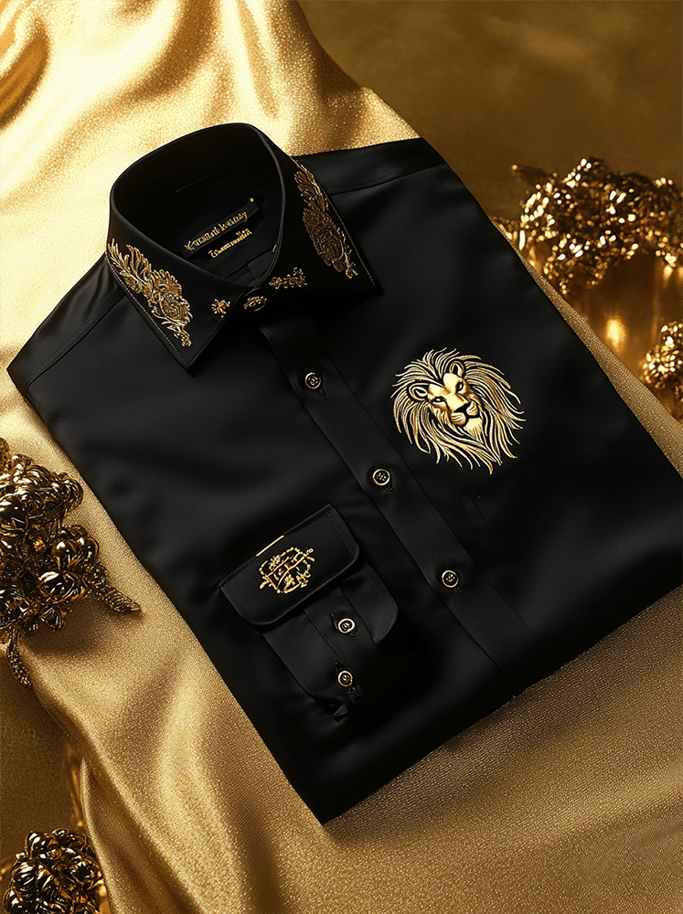 Camisa satén Luxe de manga corta para hombre