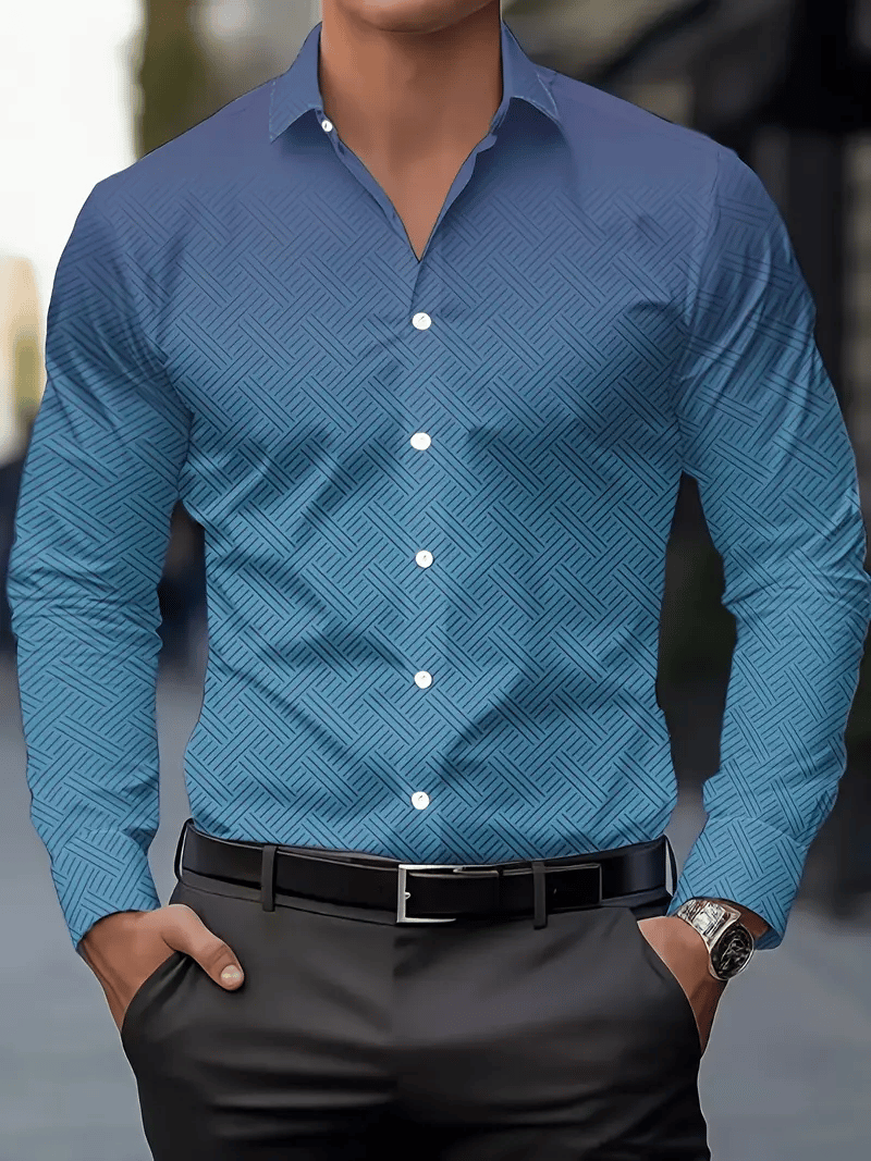 Light de lujo ejecutivo a rayas Princamiseta para hombre